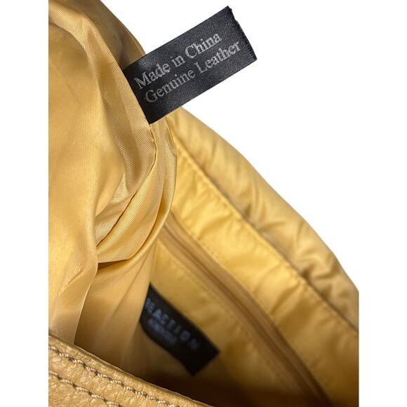 Kenneth Cole Reaction Camel Leather Shoulder Bag - Picture 10 of 15